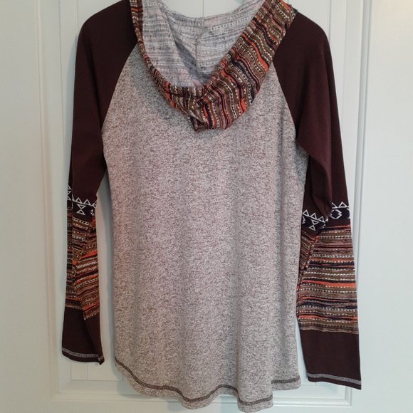 NWT Panhandle Long Sleeve Hoodie with Kangaroo Pocket Light Brown Size M - Picture 2 of 12